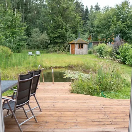 Schwedenhaus Rhoen Mit Sauna Und Schwimmteich Hilders